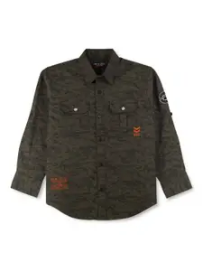 Gini and Jony Boys Camouflage Printed Long Sleeves Cotton Casual Shirt