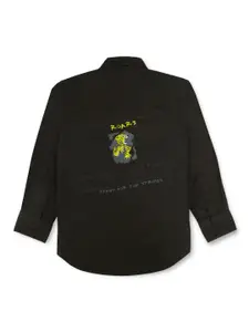 Gini and Jony Boys Typography Printed Cotton Casual Shirt