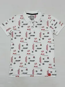 Gini and Jony Boys Printed Pure Cotton Polo Collar T-shirt