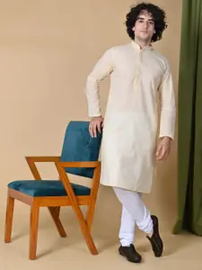 MAAHI FABS Striped Mandarin Collar Kurta