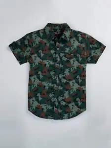 Gini and Jony Boys Camouflage Printed Cotton Casual Shirt