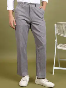 HIGHLANDER Men Mid Rise Plain Regular Trousers