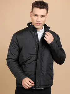 HIGHLANDER Mock Collar Long Sleeve Zip Detail Padded Jacket