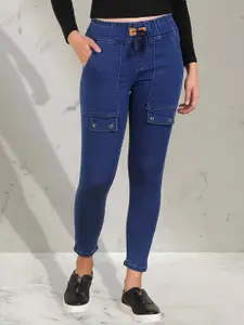 A-Okay Girls Slim Fit High-Rise Light Fade Stretchable Jeans