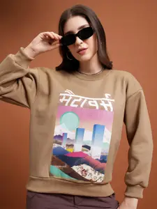 Tokyo Talkies Graphic Printed Pullover Sweatshirt