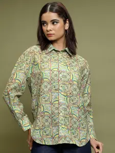 Vishudh Ethnic Motifs Printed Spread Collar Casual Shirt