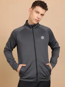 HIGHLANDER Mock Collar Front-Open Sweatshirt