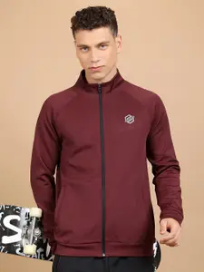 HIGHLANDER Mock Collar Front-Open Sweatshirt