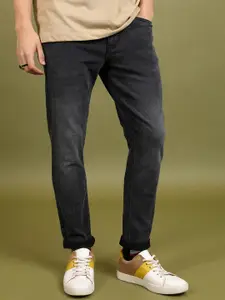 HIGHLANDER Men Black Slim Fit Mid-Rise Stretchable Jeans