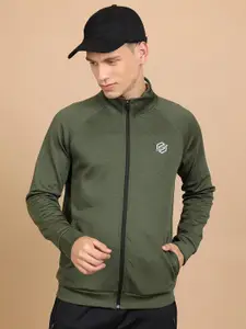 HIGHLANDER Mock Collar Front-Open Sweatshirt