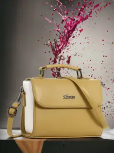 Exotic Colourblocked Structured Leather Satchel