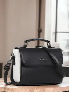 Exotic Colourblocked Structured Leather Satchel