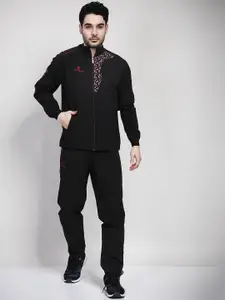 SPORT SUN Abstract Printed Mid-Rise Sweatshirt With Track Pant