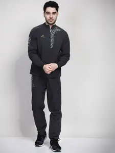 SPORT SUN Abstract Printed Mid-Rise Sweatshirt With Track Pant