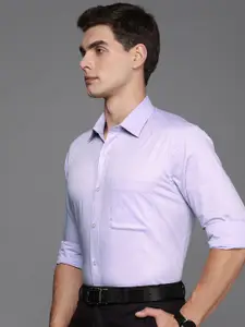 Raymond Pure Cotton Self Design Slim Fit Textured Formal Shirt