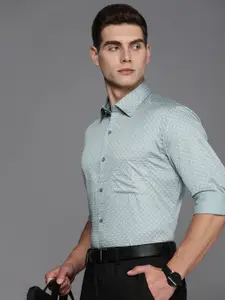 Raymond Pure Cotton Slim Fit Floral Opaque Printed Formal Shirt