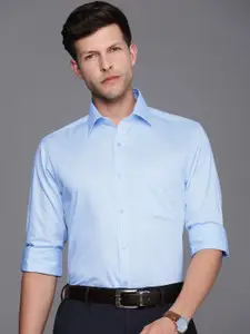 Raymond Pure Cotton Slim Fit Geometric Printed Formal Shirt