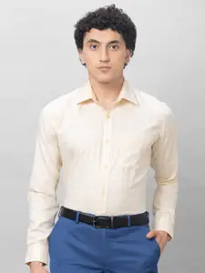 Park Avenue Pure Cotton Wrinkle Free Grid Tattersall Checked Formal Shirt