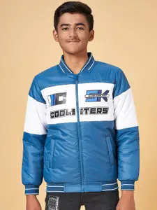Coolsters by Pantaloons Boys Typography Printed Stand Collar Bomber Jacket