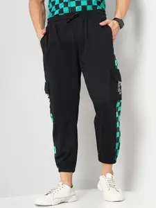 Celio Men Demon Slayer Printed Mid-Rise Cotton Relaxed-Fit Jogger