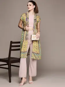 aarke Ritu Kumar Women Printed Longline Ethnic Shrug