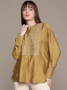 Ritu Kumar Women Embroidered Relaxed Opaque Casual Shirt