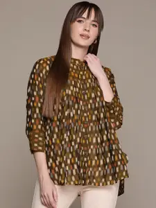 Ritu Kumar Women Relaxed Opaque Printed Cotton Casual Shirt