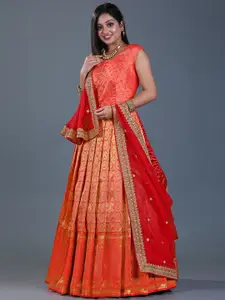 ODETTE Ethnic Motifs Self Design Silk Gown Maxi Ethnic Dress