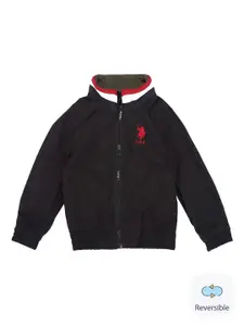 U.S. Polo Assn. Kids Boys Reversible Detachable Hooded Bomber Jacket