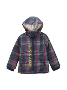 U.S. Polo Assn. Kids Boys Hooded Outdoor Puffer Jacket