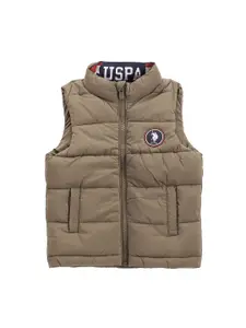 U.S. Polo Assn. Kids Boys Mock Collar Outdoor Puffer  Jacket