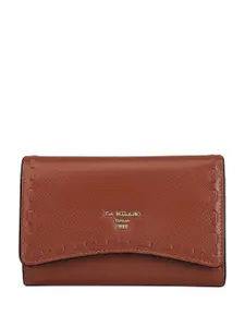 Da Milano Women Textured Leather Two Fold Wallet