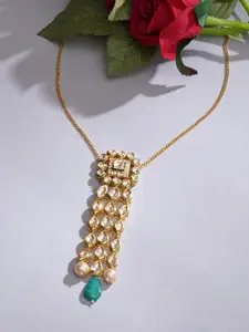 Ruby Raang Gold-Plated Kundan-Studded Necklace