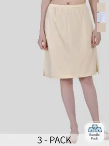 Aimly Pack Of 3 Straight Knee Length Skirt Slip