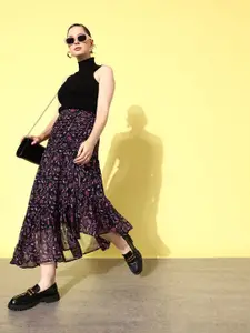 QUIERO Women Floral Printed A-Line Maxi Skirt