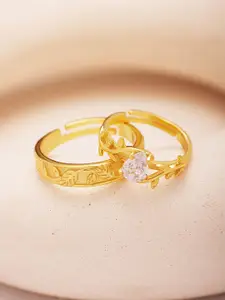 March by FableStreet Set Of 2 18KT Gold-Plated Boundless Love Couple Rings