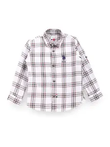 U.S. Polo Assn. Kids Boys Classic Fit Tartan Checked Twill Casual Shirt