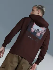 Hubberholme Graphic Printed Hooded Neck Long Sleeve Pullover Sweatshirt