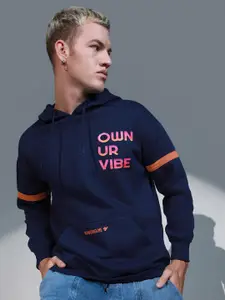 Hubberholme Typography Printed Hooded Neck Long Sleeve Pullover Sweatshirt