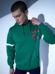 Hubberholme Typography Printed Hooded Neck Long Sleeve Pullover Sweatshirt