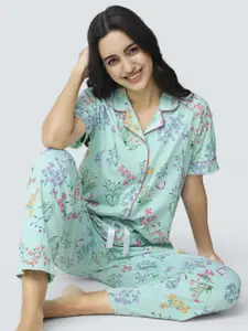 I like me Floral Printed Pure Cotton Night suit