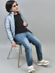 Crimsoune Club Boys Mock Collar Lightweight Puffer Jacket