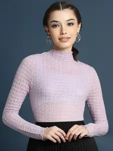 FOREVER 21 Cable Knit Turtle Neck Acrylic Sweater