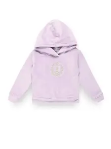 U.S. Polo Assn. Kids Girls Embroidered Hooded Sweatshirt