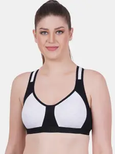Reveira Dry Fit Colourblocked Full Coverage Workout Bra With All Day Comfort