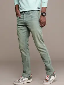 WROGN Men Mid Rise Slim Fit Light Fade Stretchable Jeans