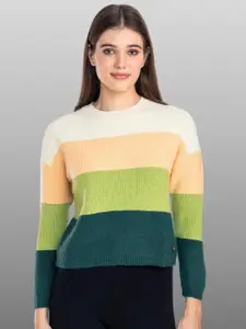 Moda Elementi Colourblocked Woollen Pullover