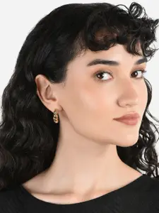ToniQ Gold-Plated Geometric Hoop Earrings