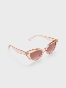 20Dresses Women Beige Full Rim Cateye Sunglasses