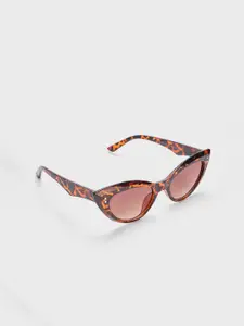 20Dresses Women Animal Printed Gradient Lens Cateye Sunglasses-SG010995